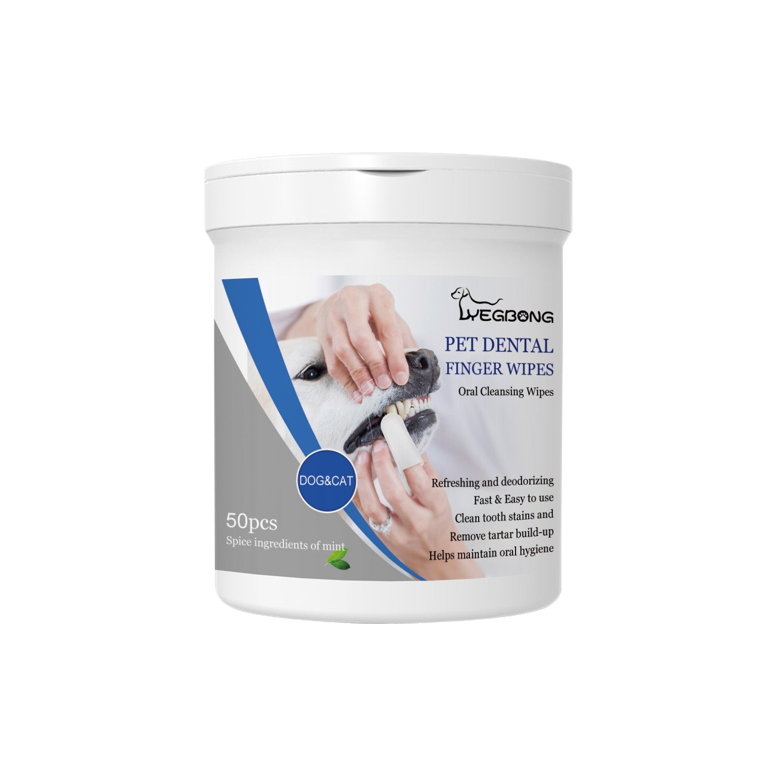 Pet tooth and finger wet wipes