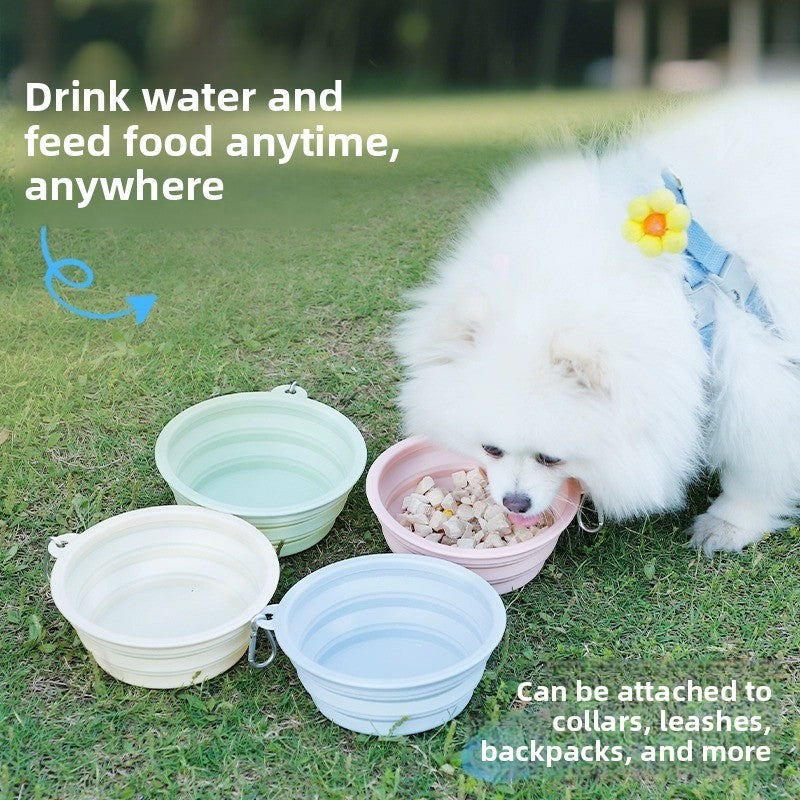 Foldable Silicone Pet Bowl for Outdoor Travel