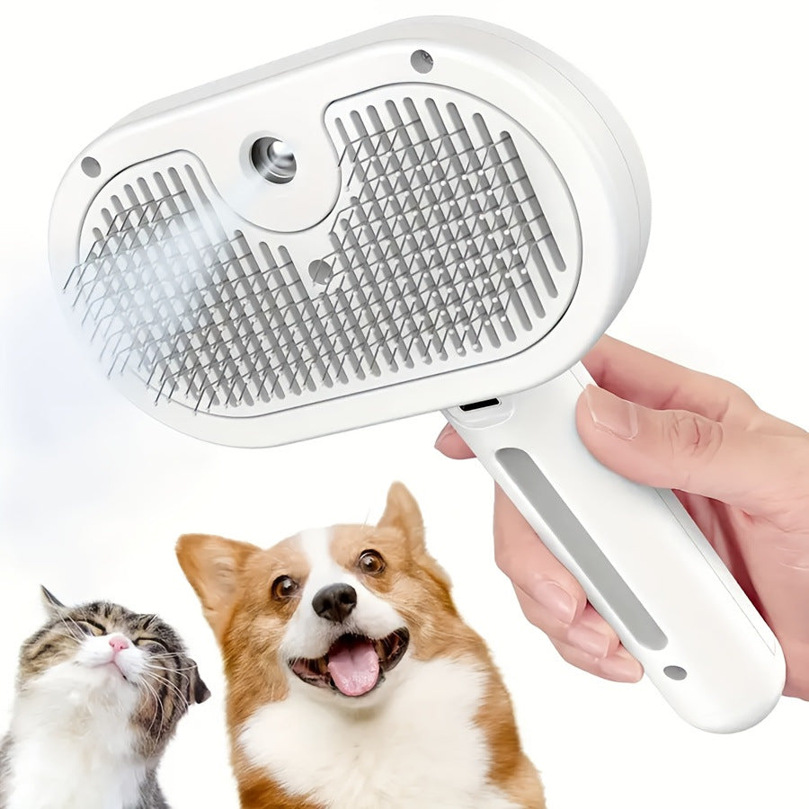 Pet Spray Massage Comb for Dogs and Cats ? Steam Comb for Removing Loose Hair