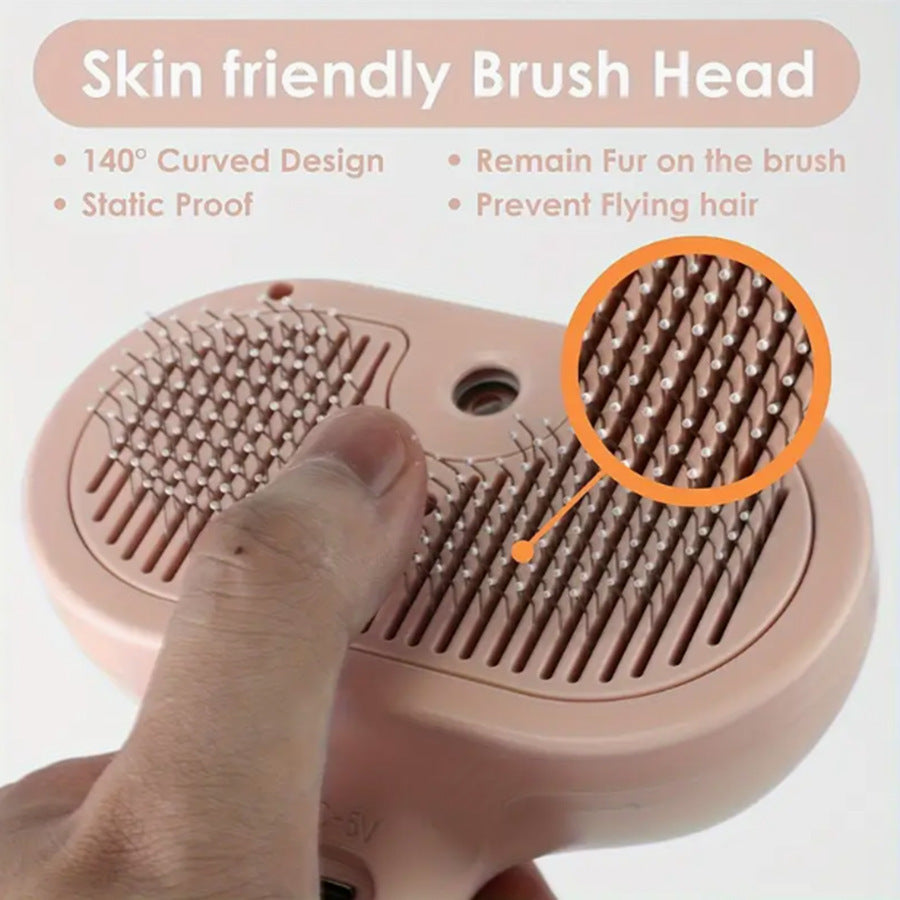 Pet Spray Massage Comb for Dogs and Cats ? Steam Comb for Removing Loose Hair