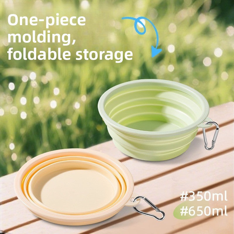 Foldable Silicone Pet Bowl for Outdoor Travel